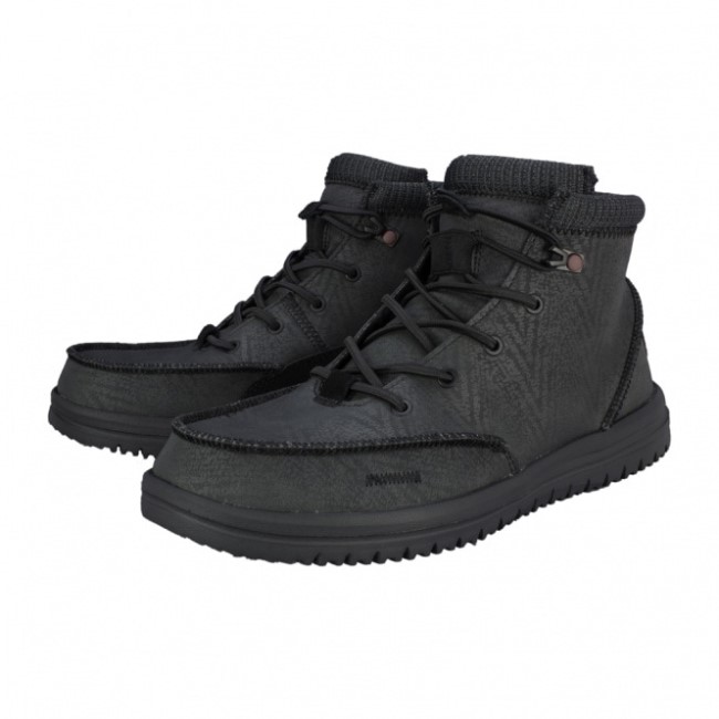 ヘイデュード ブラッドリー リサイクル レザー ブラック グラファイト