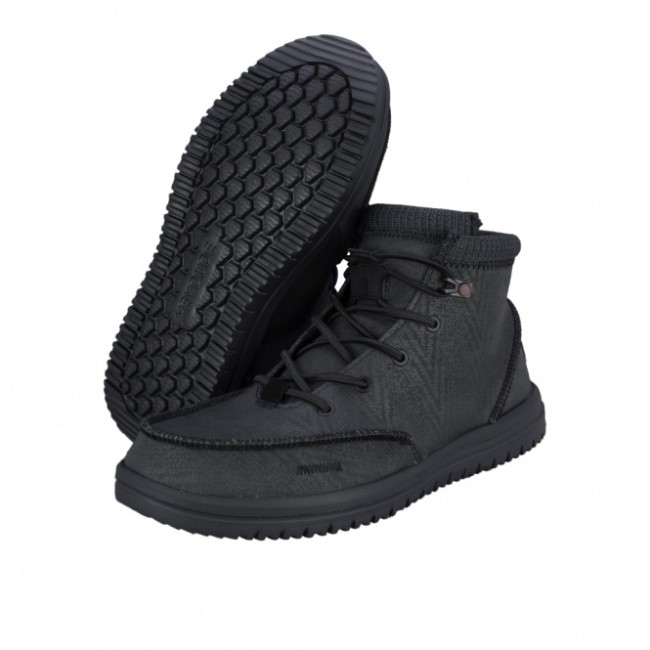 ヘイデュード ブラッドリー リサイクル レザー ブラック グラファイト