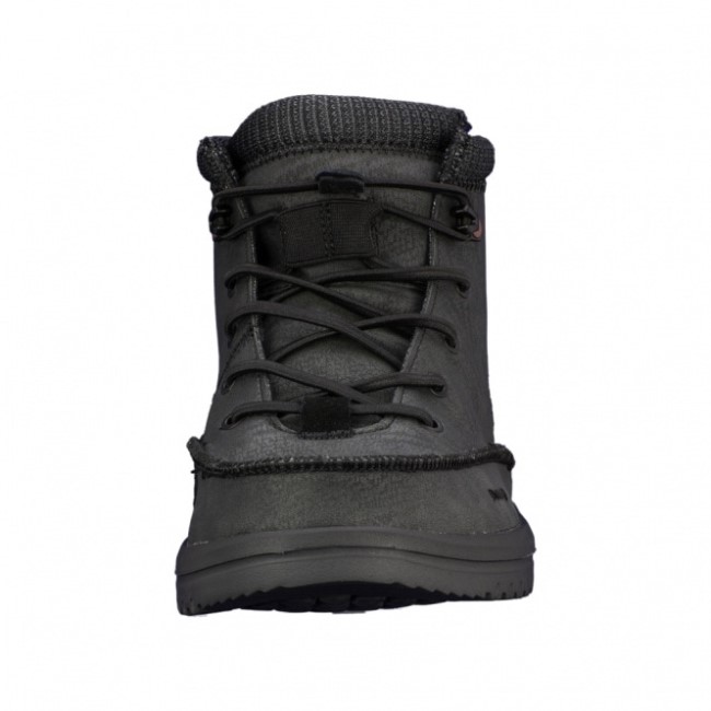 ヘイデュード ブラッドリー リサイクル レザー ブラック グラファイト