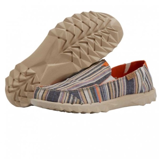 Heydude Farty シャンブレー ストライプ オレンジ