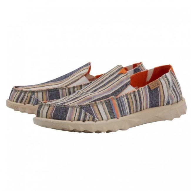 Heydude Farty シャンブレー ストライプ オレンジ