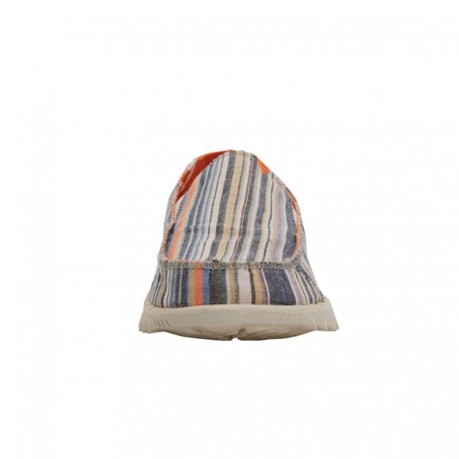 Heydude Farty シャンブレー ストライプ オレンジ