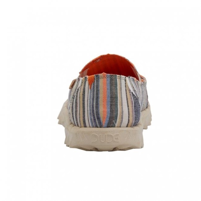 Heydude Farty シャンブレー ストライプ オレンジ