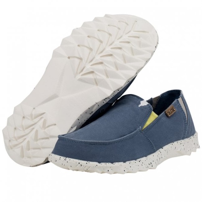 Heydude Farty ウォッシュド キャンバス ブルーストーン