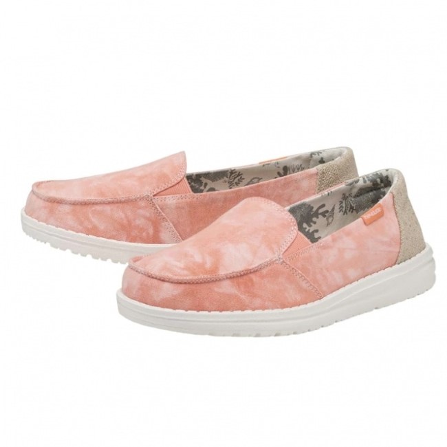 Heydude レナ タイダイ ピーチ