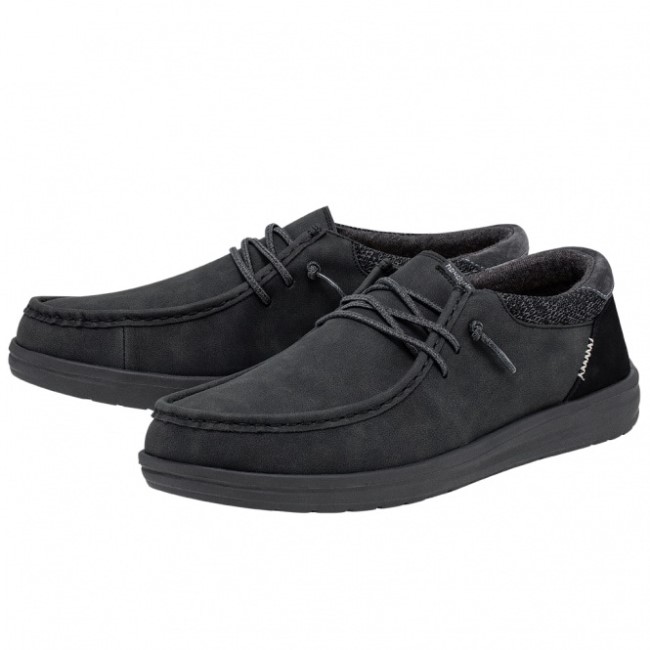 Heydude ポール リサイクル レザー チャコール