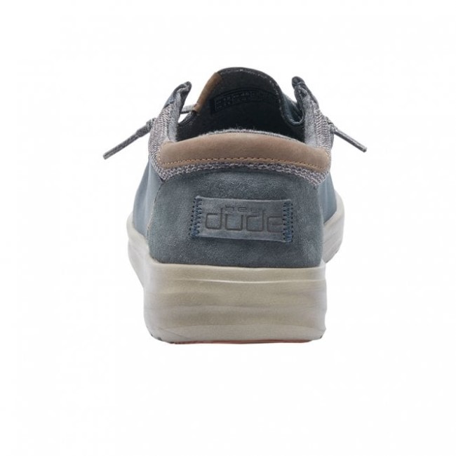 Heydude ポール リサイクル レザー ディープ ブルー