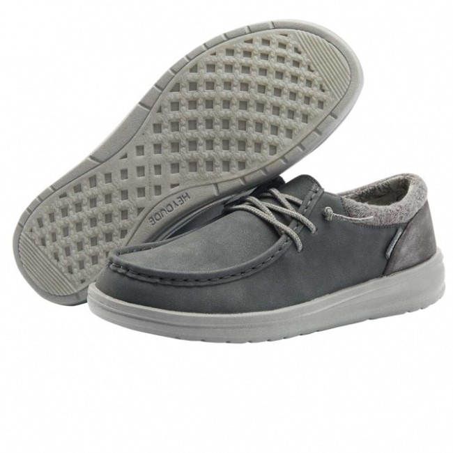 Heydude Polly リサイクル レザー ディープ ブルー