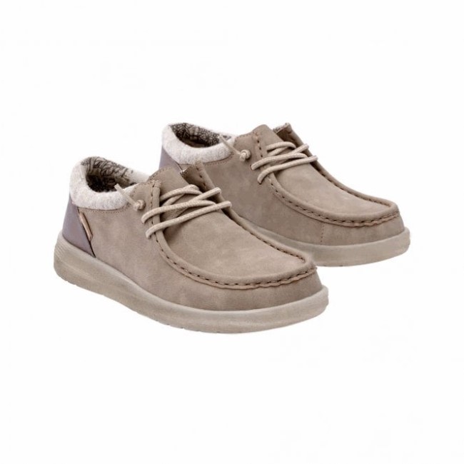 Heydude Polly リサイクル レザー ライト トープ