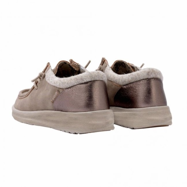 Heydude Polly リサイクル レザー ライト トープ