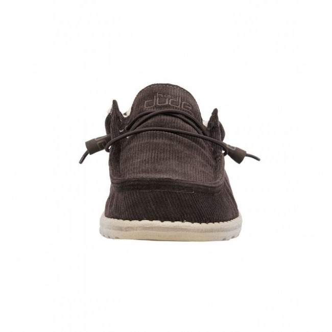 ヘイデュード ウォーリー コーデュロイ フェイクファー 裏地付き チョコレート