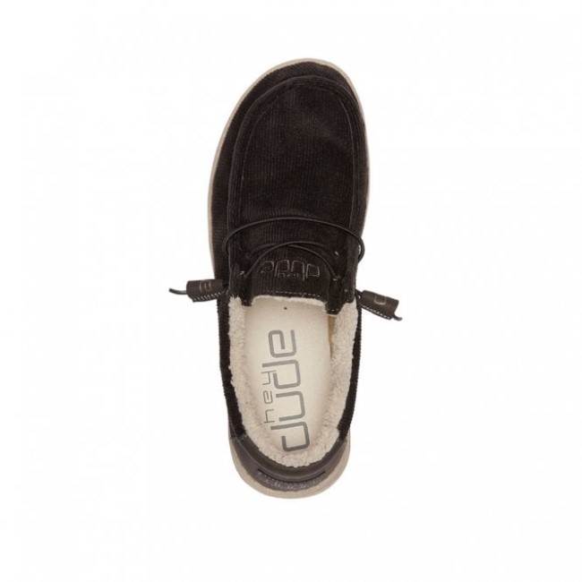 ヘイデュード ウォーリー コーデュロイ フェイクファー 裏地付き チョコレート