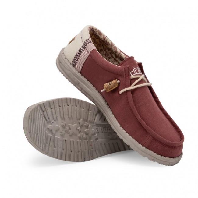 ヘイデュード ウォーリー ナチュラル リネン レンガ