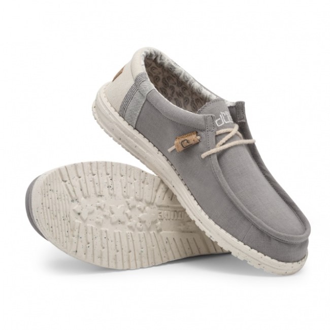 ヘイデュード ウォーリー ナチュラル リネン グレー