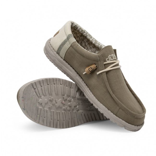 ヘイデュード ウォーリー ナチュラル リネン セージ モウ