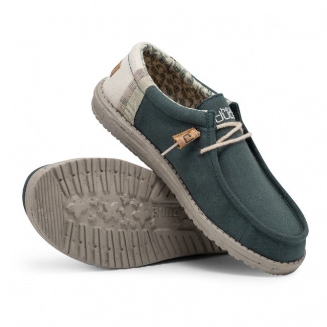 ヘイデュード ウォーリー ナチュラル リネン ティール