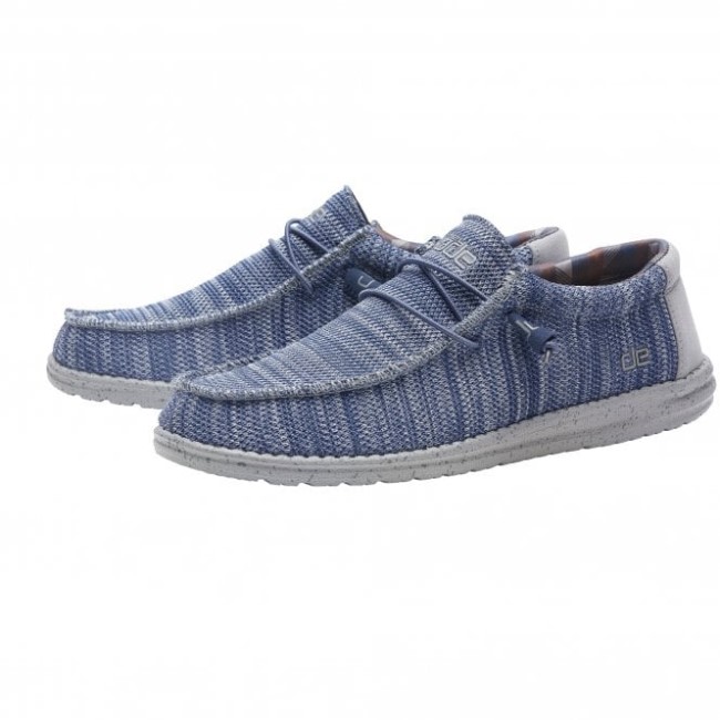 Heydude ウォーリー ソックス ブルー グレー