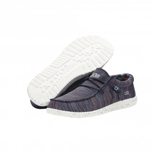 Heydude ウォーリー ソックス ブルー オレンジ