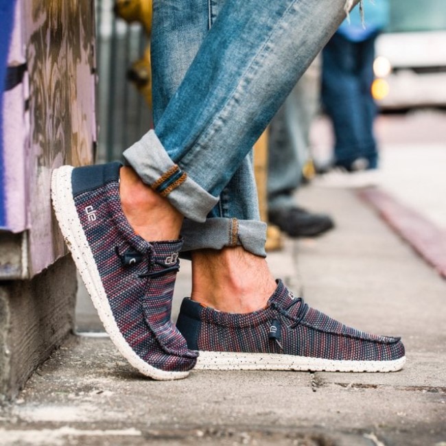 Heydude ウォーリー ソックス ブルー オレンジ