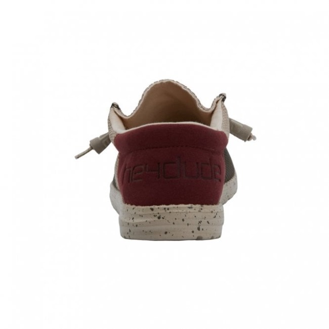 Heydude ウォーリー ソックス ファンク アーミー バーガンディ