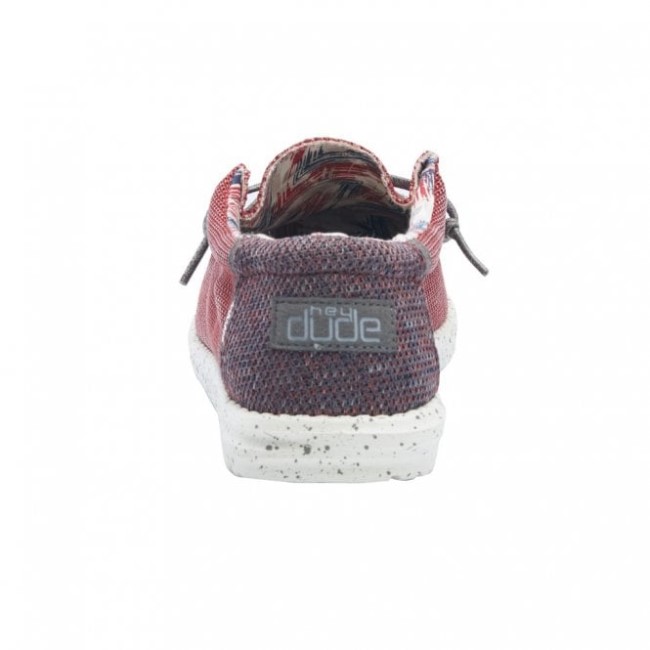 Heydude ウォーリー ソックス ウォッシュド レッド