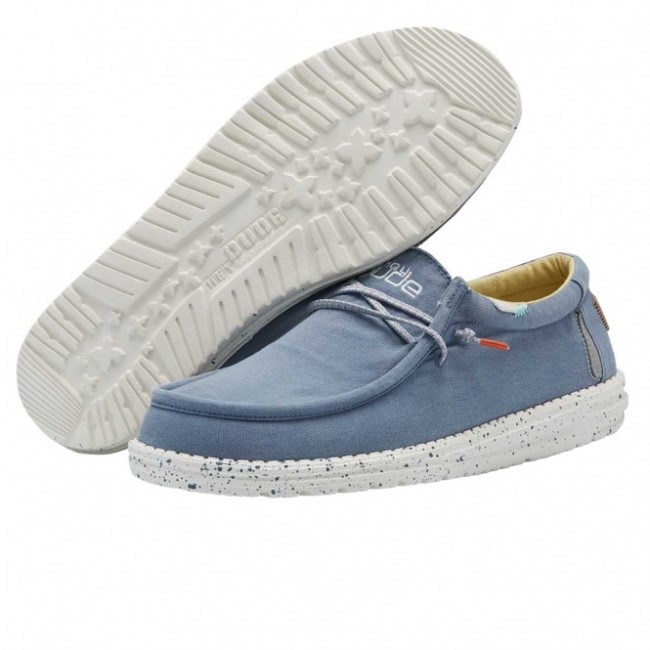 ヘイデュード ウォリー ウォッシュド キャンバス ブルーストーン イエロー