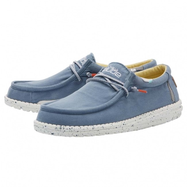 ヘイデュード ウォリー ウォッシュド キャンバス ブルーストーン イエロー