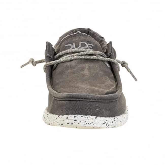 ヘイデュード ウォリー ウォッシュド キャンバス ダークグレー