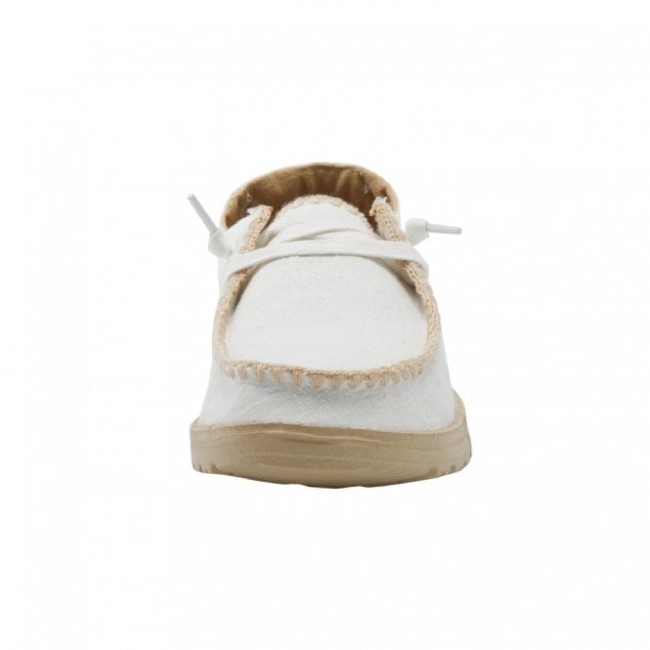 Heydude ウェンディ シャンブレー かぎ針編み ホワイト