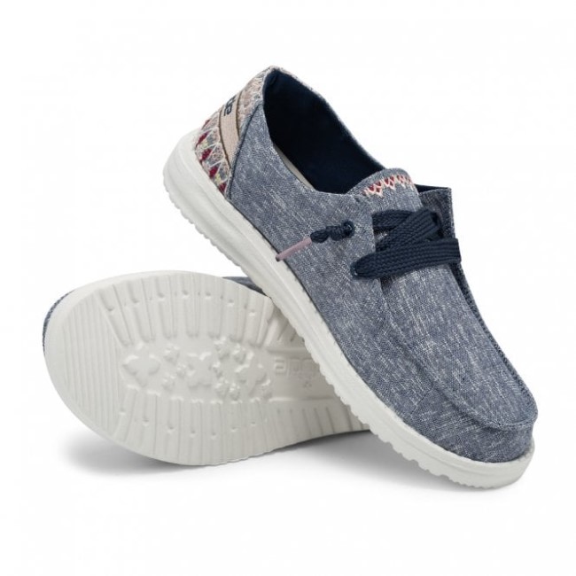 Heydude ウェンディ シャンブレー アイリス ブルー