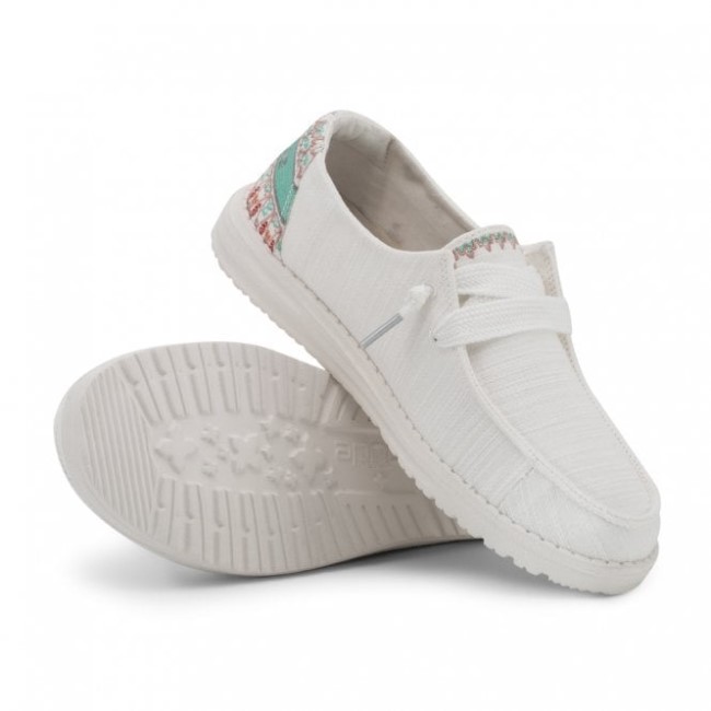 Heydude ウェンディ シャンブレー リリー ホワイト