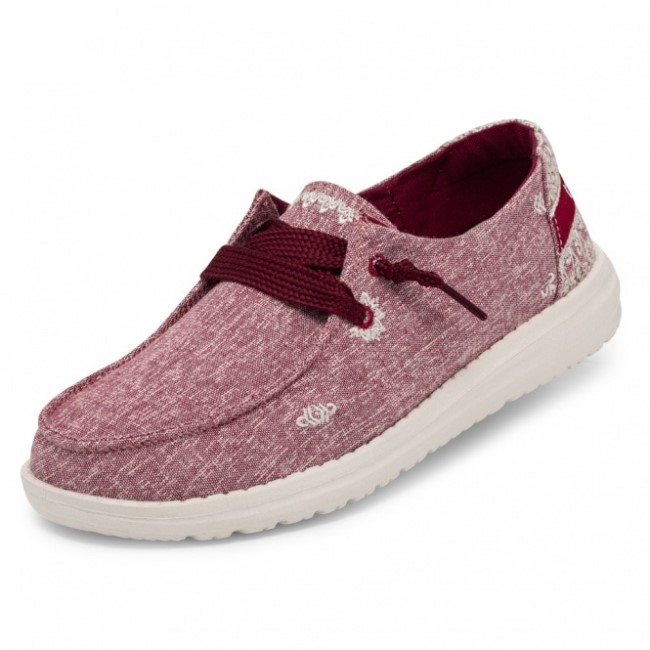 Heydude ウェンディシャンブレー ピオニーレッド