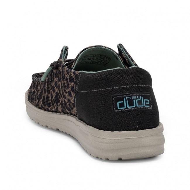 Heydude ウェンディ ソックス レオパード ブラウン