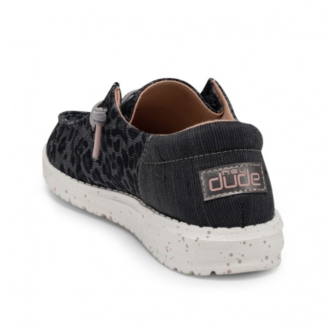 Heydude ウェンディ ソックス ヒョウ グレー