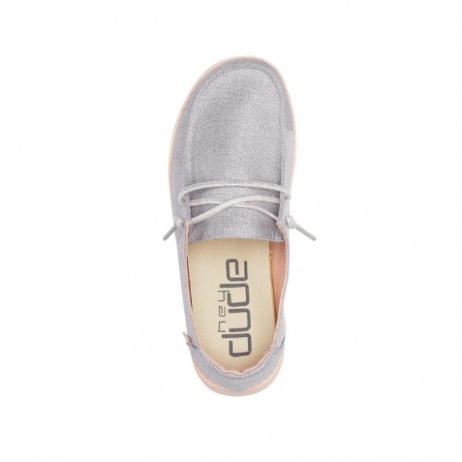 Heydude ウェンディ ユース スパークリング シルバー ピーチ