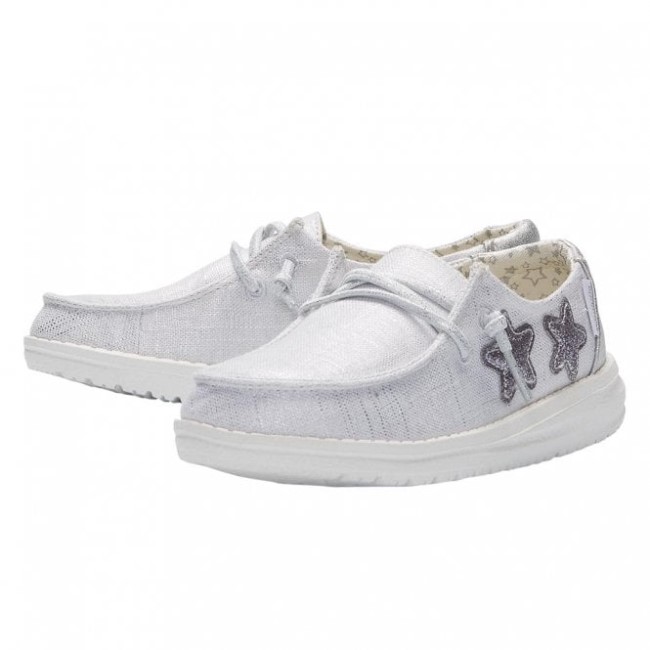 Heydude ウェンディ ユース スター シルバー