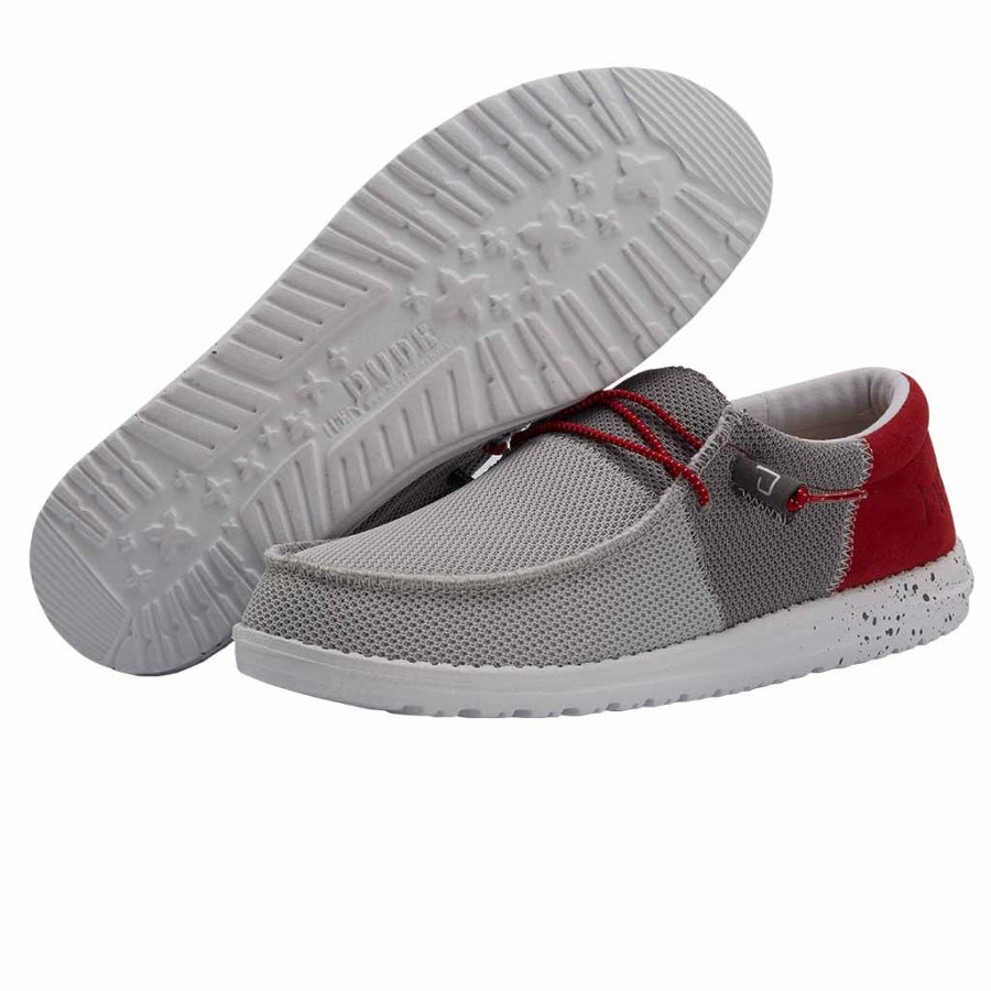 ヘイ・デュード・ウォーリー・ソックス・ファンク・ダーク・グレー・レッド