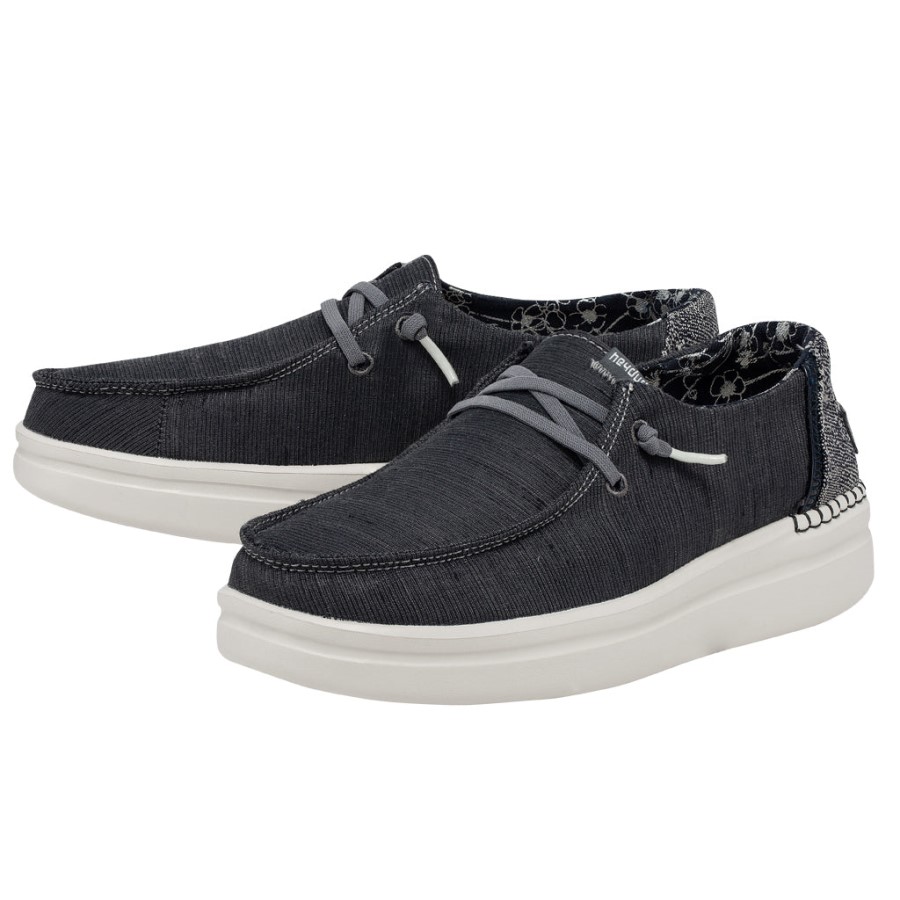 Hey Dude ウェンディ ライズ シャンブレー グラファイト ブルー スペシャル