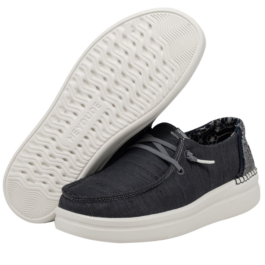 Hey Dude ウェンディ ライズ シャンブレー グラファイト ブルー スペシャル