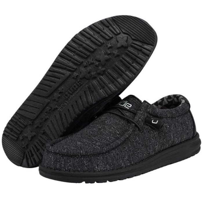 ヘイ・デュード・ブラック・メランジ・ウォーリー・ストレッチ