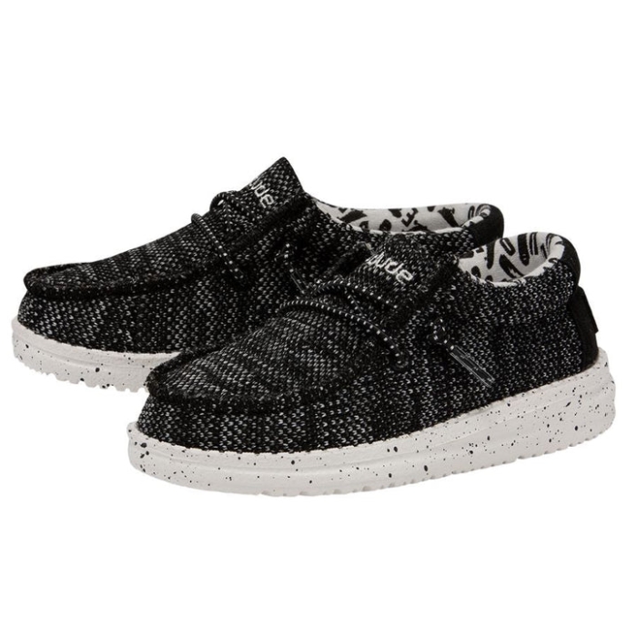 ちょっと男ウォーリー幼児ソックス ブラック ホワイト