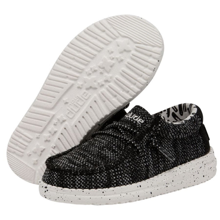 ちょっと男ウォーリー幼児ソックス ブラック ホワイト