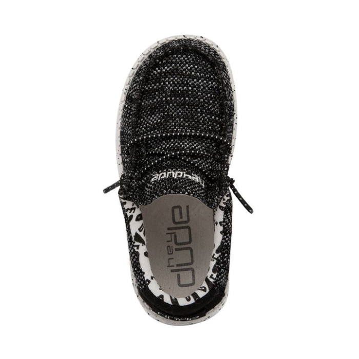 ちょっと男ウォーリー幼児ソックス ブラック ホワイト